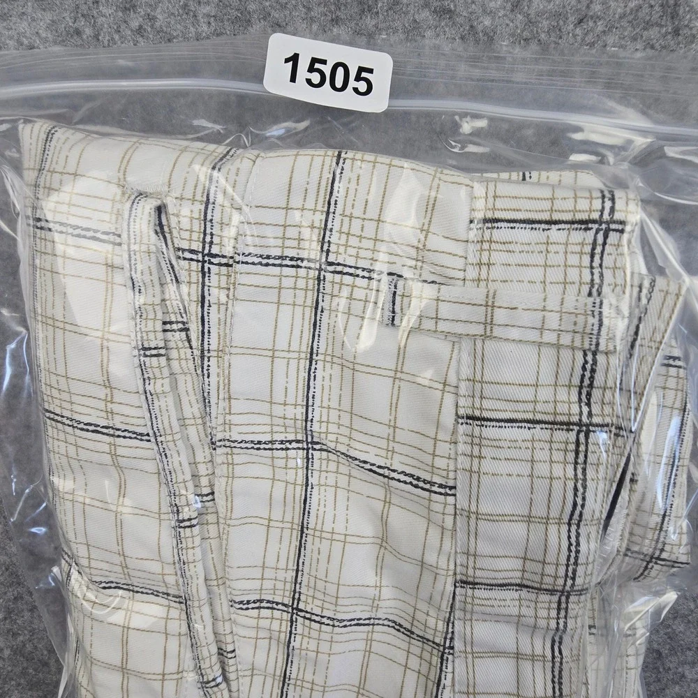 Volcom Vmonty Shorts Mens 38 White Plaid Regular Fit Skate Chino Short